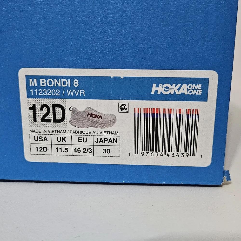 Hoka Bondi 8 White Vermillion - Picture 7 of 7